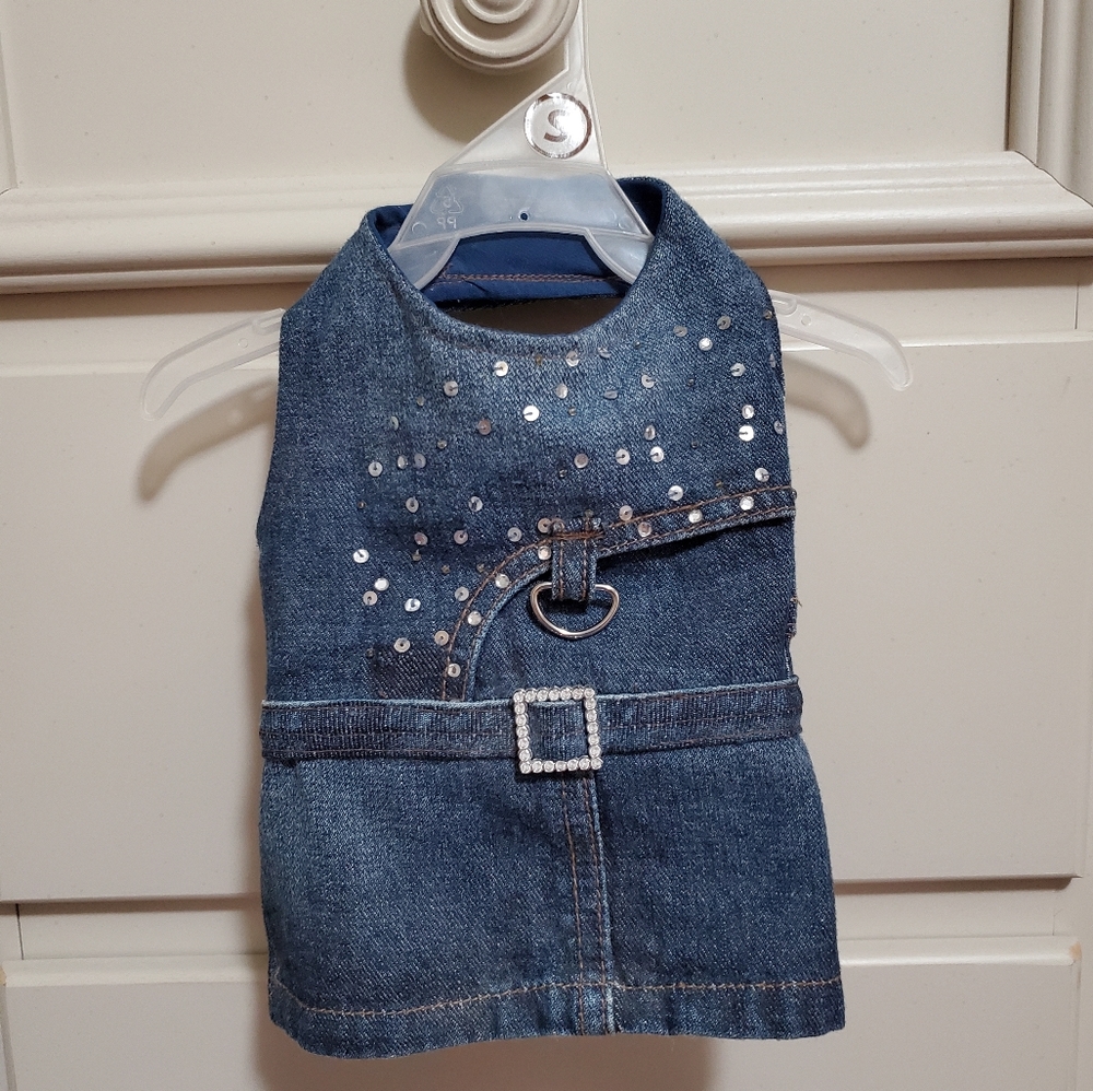 Denim dog dress